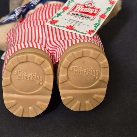 Vintage 1986 Wendys Dudley Furskins Plush Stuffed Toy Teddy Bear 7" w Tag - Picture 3 of 9